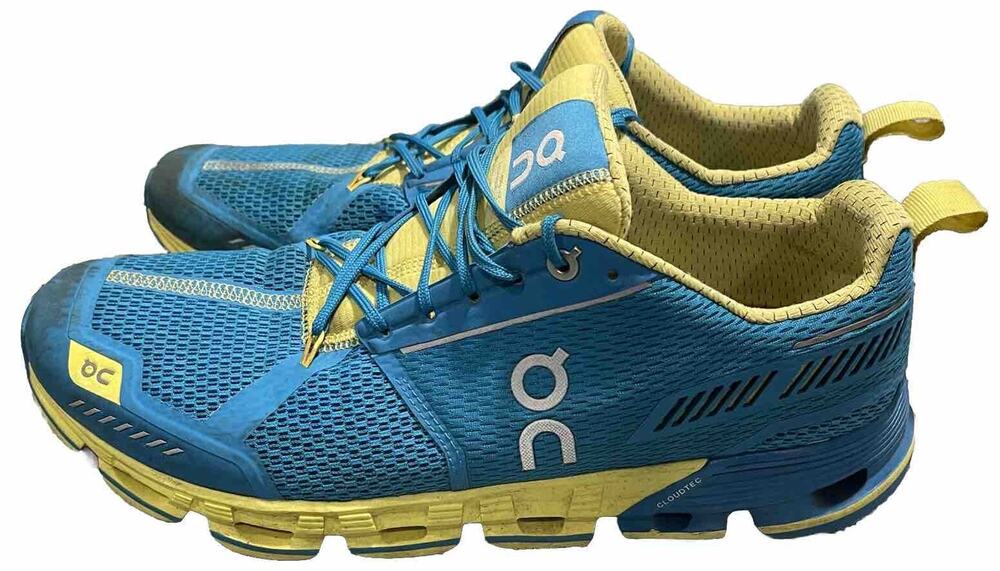 On Cloud Cloudflyer Running Shoes Women's 10 Blue/Yellow Athletic Sneakers
